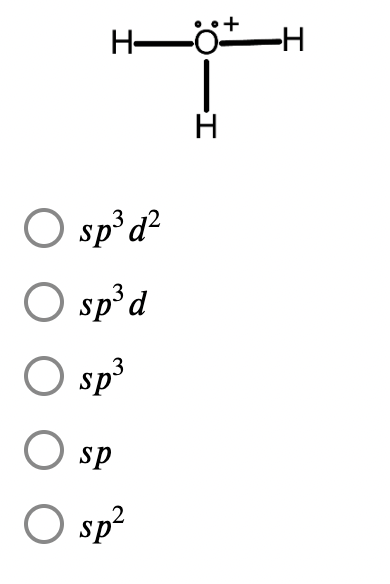 HÖH
O sp³ d²
O sp³ d
O sp³
O sp
O sp²
I