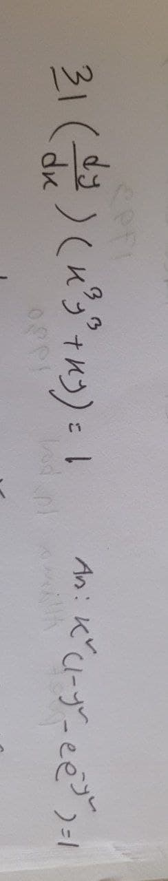 31 (dy) (x²3²+x₂) = 1
OPPI
An: K² (1-yr-ee)
)=1