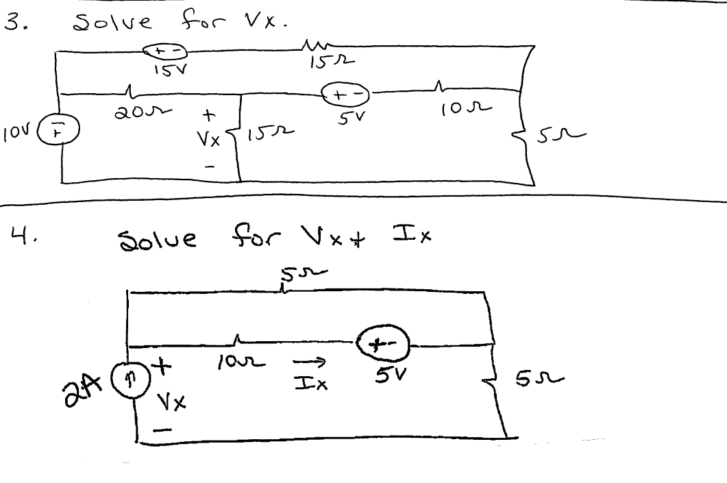 3.
LOV (F
4.
Solve
2A
for Vx.
15 V
201
Solve
it
VX
+
Vx
152
152
for Vx+ Ix
55
5V
102
Ix
105
رى
55