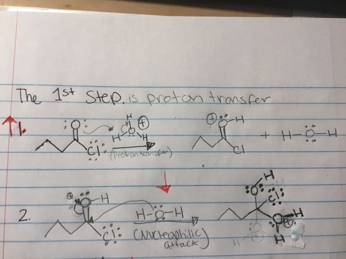 The 1st Stee. is proton trans fer
protontransfert
2.
clo CNUCheaphilic
attack
