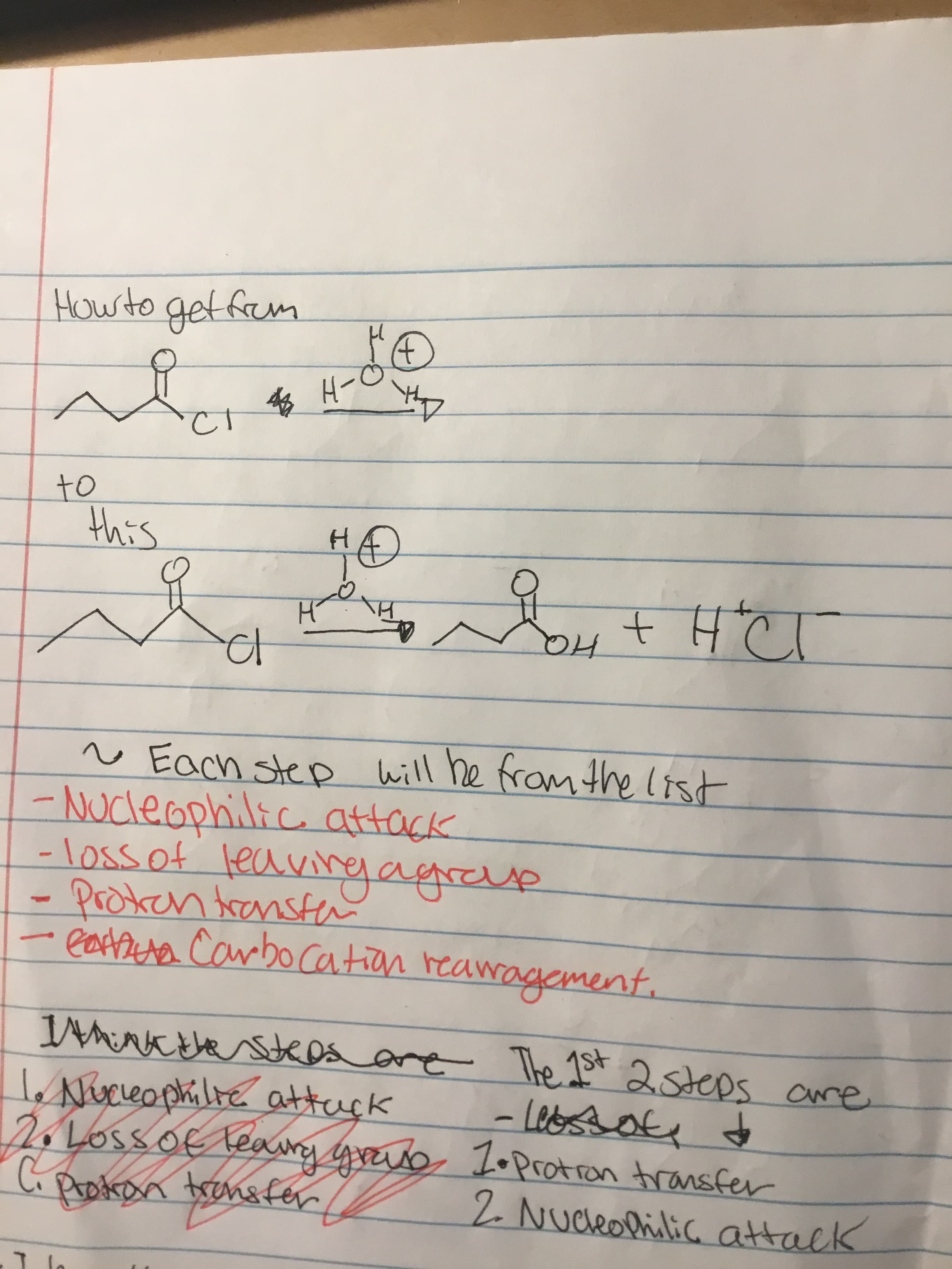 Howto
get fram
to
this
4€
v Each step will he fromthe list
-Nucleophilic attack
-loss of Teavinegagrae
- Proken transte
CartRta Carbo cation rearagement.
