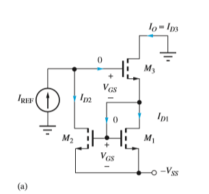 lo-Is
м,
VGs
IREF
Ipi
M2
M1
VGs
-o -Vss
(a)
