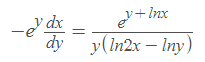 y+Inx
dy y(In2x – Iny)
