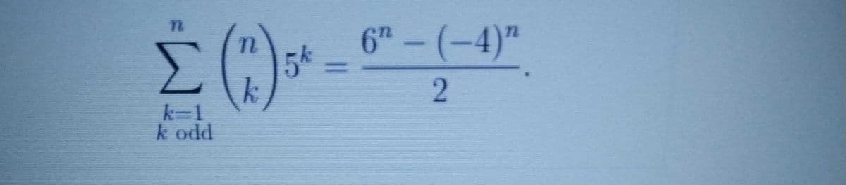 6" - (-4)"
5k
%3D
k-1
k odd
