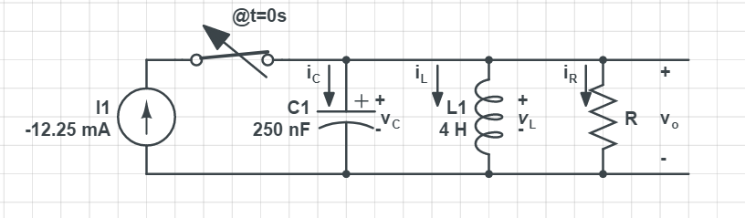 @t=0s
ic
V++
Vc
İR
+
1
C1
L1
R
-12.25 mA
250 nF
4 H
+
