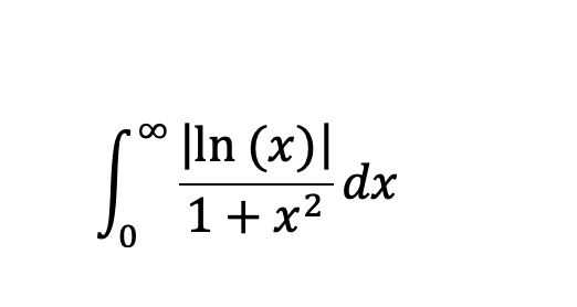 |In (x)|
dx
1+x2
00
0.
8.
