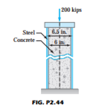 200 kips
Steel
6.5 in
Concrete
FIG. P2.44
