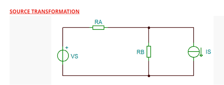 SOURCE TRANSFORMATION
VS
RA
RB
IS