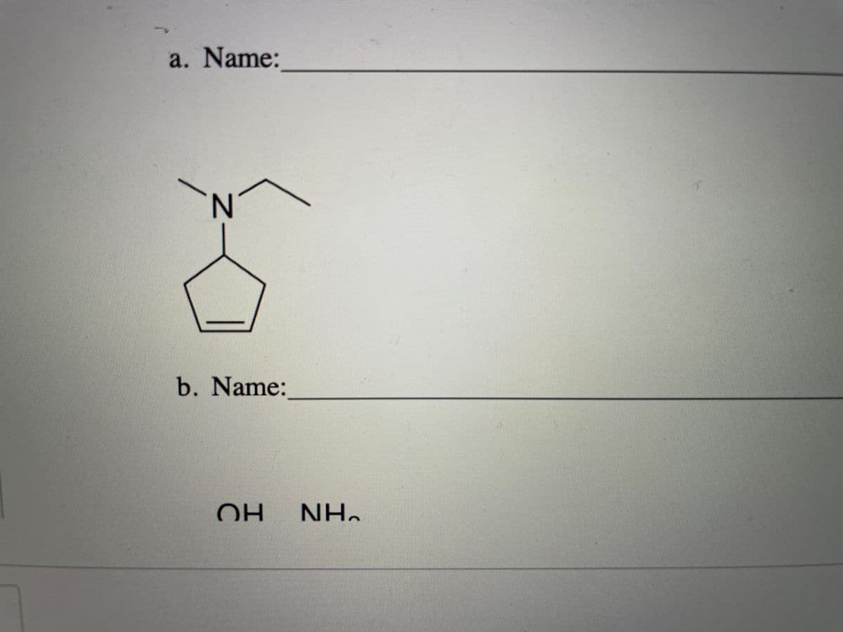 a. Name:
b. Name:
NH.
