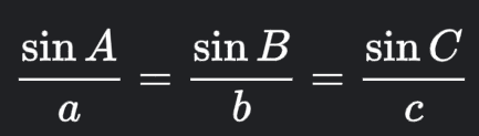 sin A
sin B
sin C
а
b
