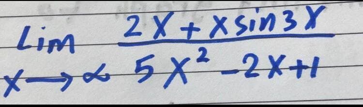 Lim
2X+XSin3 X
2
-2X++
