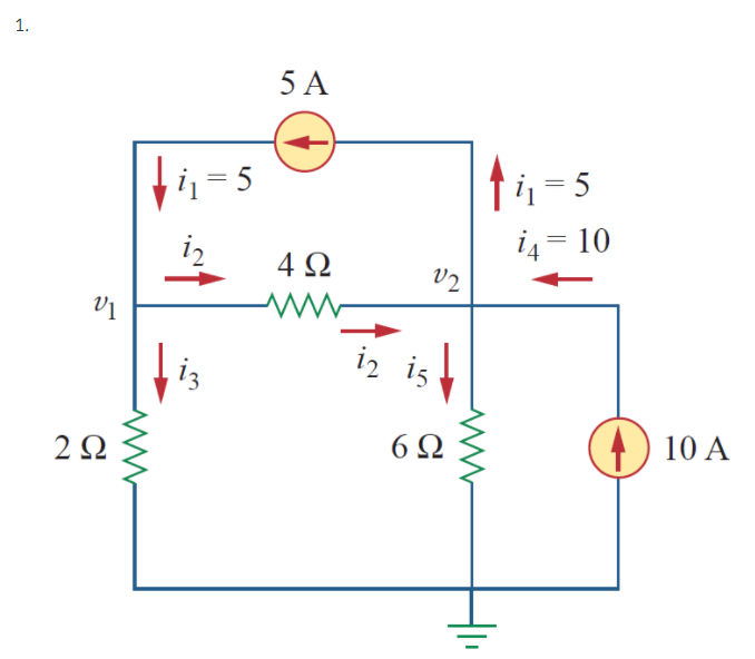 1.
5 A
i= 5
ti =5
i2
i4= 10
4Ω
iz
iz ist
6Ω
10 A
