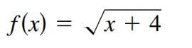 f(x) = /x + 4
