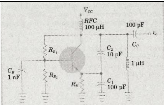 Vc
RFC
100 pF
100 μΗ
Ce
C2
10 pF
RB
1 иН
RB2
1 nF
C
100 pF
RE
elee
