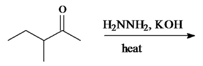 H2NNH2, KOH
heat
