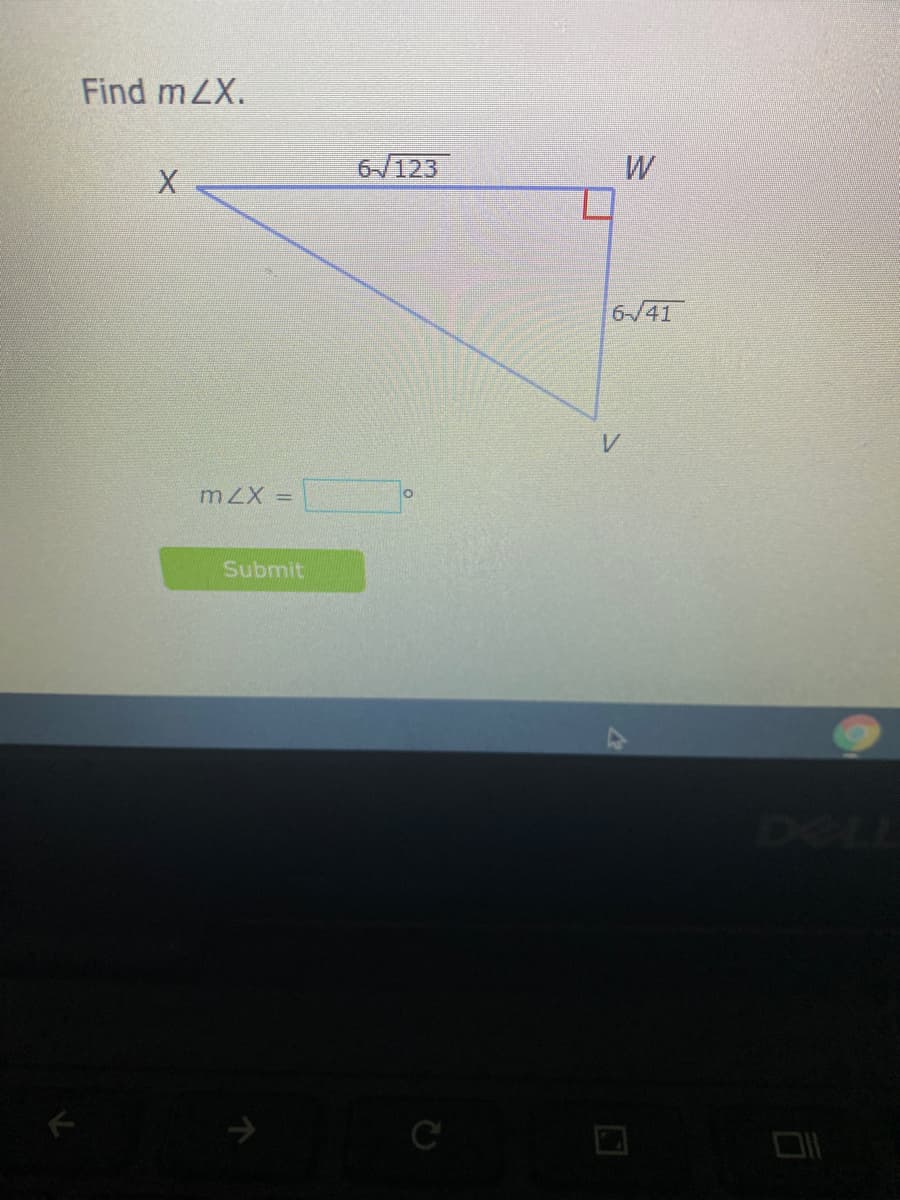 Find mZX.
6/123
6-/41
mZX =
Submit
DeL
