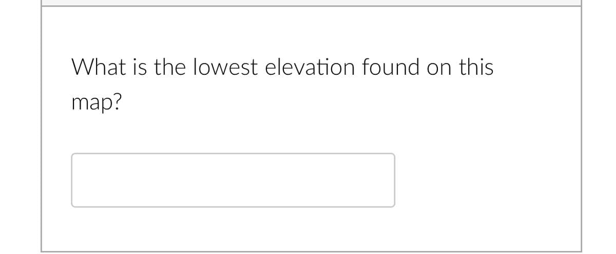 What is the lowest elevation found on this
map?