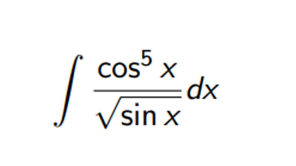 cos5
xp
Vsin x
