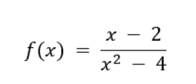 x – 2
f (x)
x² – 4
||
