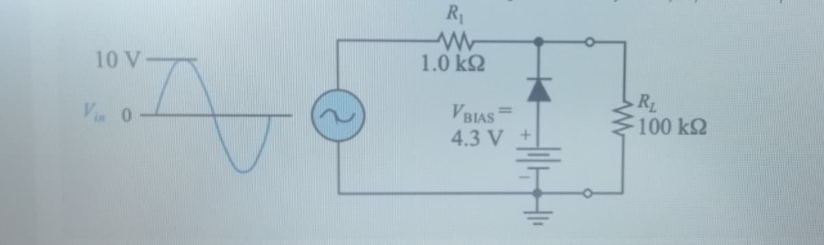 R1
10 V
1.0 k2
R
100 k2
Vin 0
VBIAS=
4.3 V
