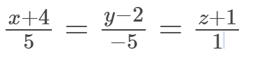 x+4
5
Y-2
-5
z+1
1