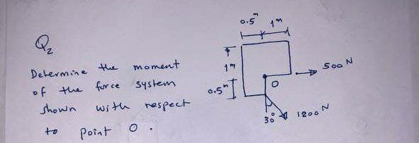 Determine the moment
of the fur ce system
shown
> Soo N
wi th nespect
to
Point
30 1200 N
