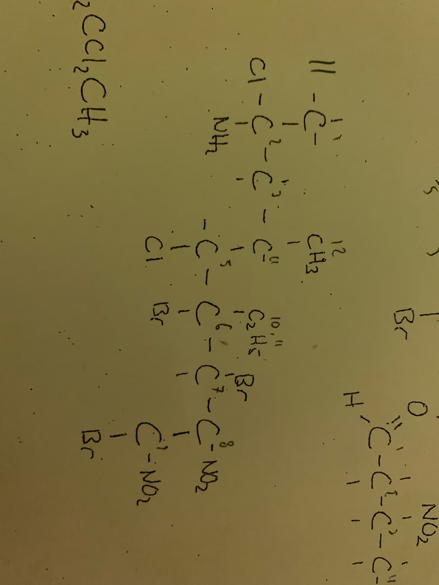 5.
NO2
Br
12
11-C-
CH3
10,"
C2 H5
Br
- C - C
NO,
1Br
C'-NO2
CI.
CCl,CHs
Br
