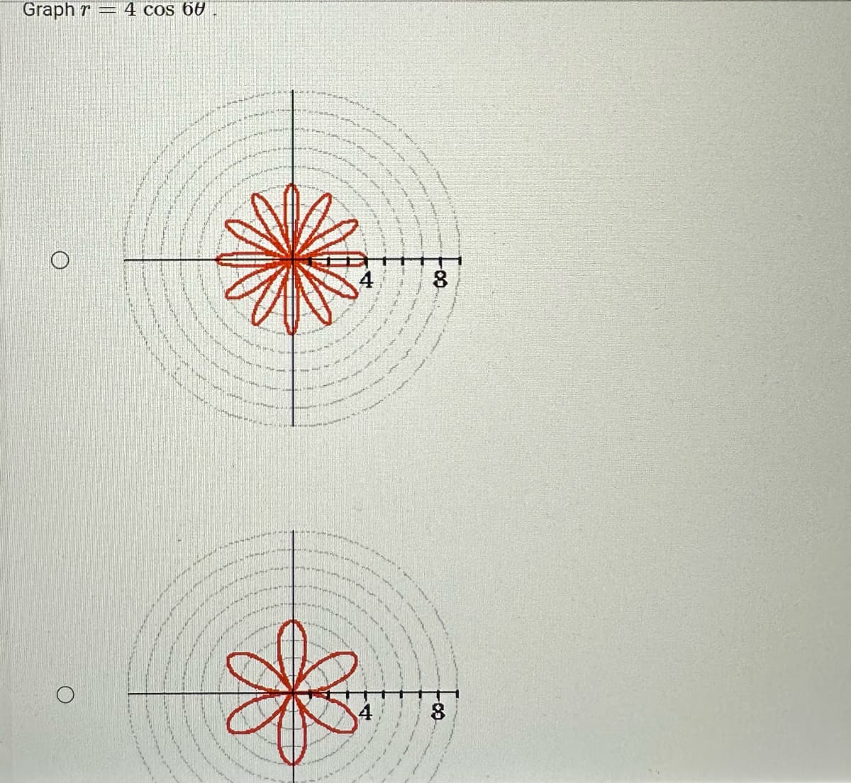 Graph r 4 cos 60
4
--00
8
too
8