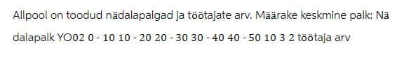 Allpool on toodud nädalapalgad ja töötajate arv. Määrake keskmine palk: Nä
dalapalk YO02 0-10 10-20 20-30 30-40 40-50 10 3 2 töötaja arv