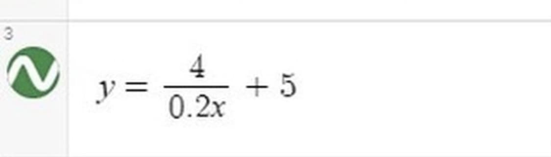 3
y =
4
0.2x
+5