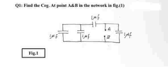 Q1: Find the Ceg. At point A&B in the network in fig.(1)
Luf
TA
IMF
B
10 TIME
Fig.1
HH
Touf