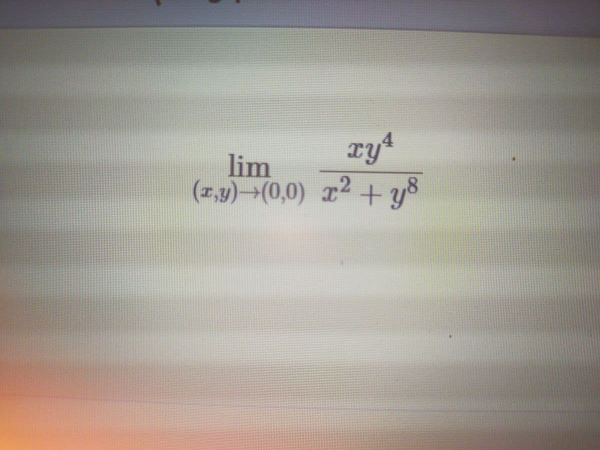 ry
lim
(1,y)→(0,0) x² + v8
