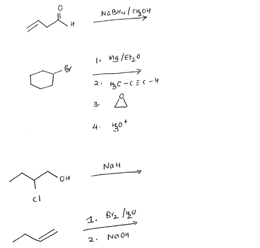 cl
H
br
OH
NaBru/сион
1. ng/Et20
2. ЊС-СЕС-Н
3.
4.
2.
нох
Na H
1. Brz / 120
Naon