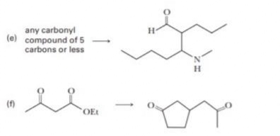 any carbonyl
(e) compound of 5
carbons or less
(1)
OEL
H
N
H