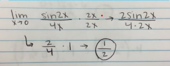 lim
xo
sin2x
ux
류
2X.
2X
1 →
2
2Sin2x
9.2X