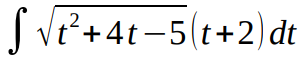 SVt+4t-5(t+2)dt
