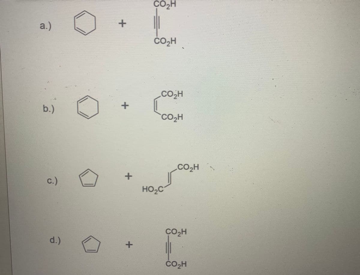 CO2H
a.)
ČO,H
CO,H
b.)
CO2H
.CO2H
c.)
HO2C
CO2H
d.)
Čo,H
