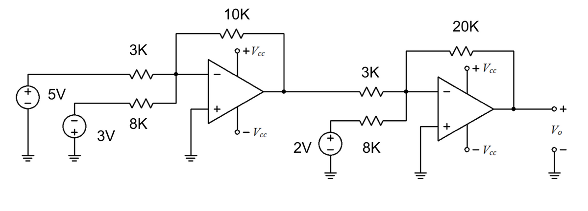 TOK
20K
3K
9+Vcc
3K
9+ Vcc
5V
+
8K
3V
3– Vc
Vo
2V
8K
6- Vcc
