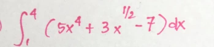 1/2
I (5x+ 3x"-7)dx
