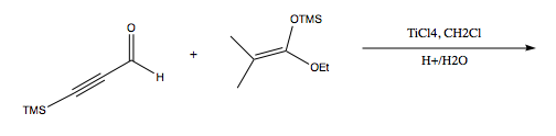 OTMS
TIC14, CH2C1
H+/H2O
OEt
H.
TMS
