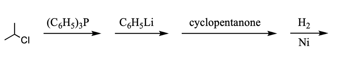 (C,H5);P
ta
CgHgLi
cyclopentanone
H2
Ni
