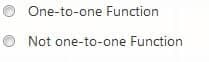 One-to-one Function
Not one-to-one Function
