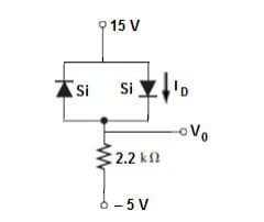 Si
15 V
Si
€ : 2.2 ΚΩ
–5V
-ovo