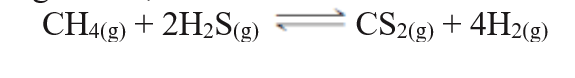 CH4(g) + 2H2S(g)
CS2(g) + 4H2(g)
