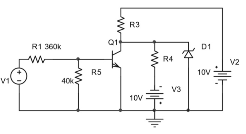 R3
Q1
R1 360k
D1
R4
V2
R5
10V
V1
40k
V3
10V
