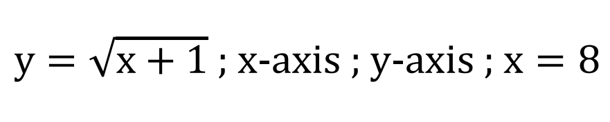 y = vx +1; x-axis ; y-axis ; x = 8
