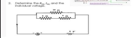 2. Determine the Reg. leg. and the
individual voltage.
