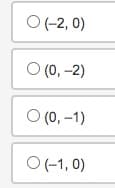 O (-2,0)
O (0, -2)
O (0, -1)
0 (-1, 0)