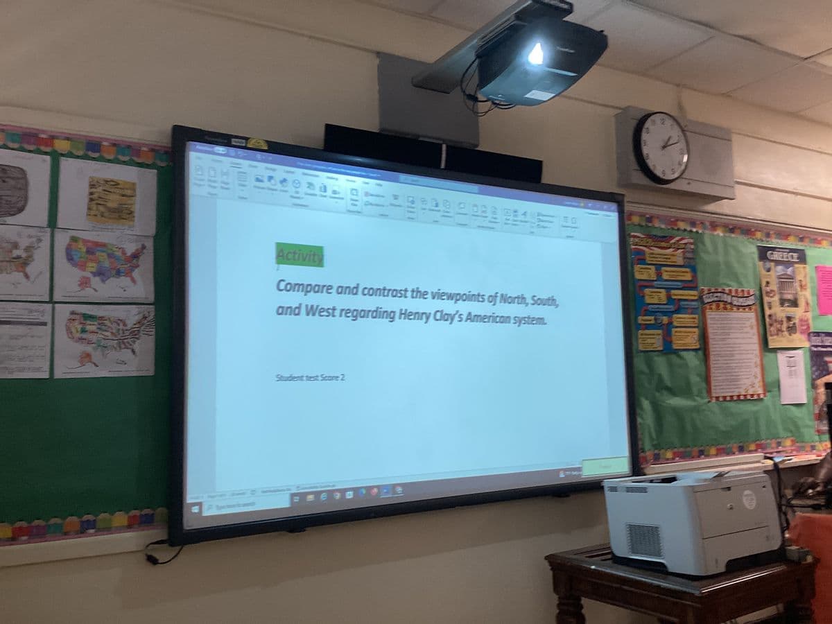 para
DIT S
MA
Activity
Compare and contrast the viewpoints of North, South,
and West regarding Henry Clay's American system.
Student fest Score 2
P m
***
M
GE
D
EL