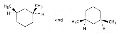 H3C
H-
CH3
and
H3C
CH3
H
H
